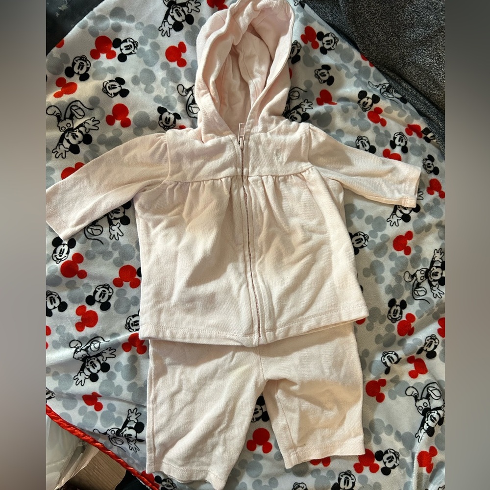 Ralph Lauren Light pink hoodie and pant set